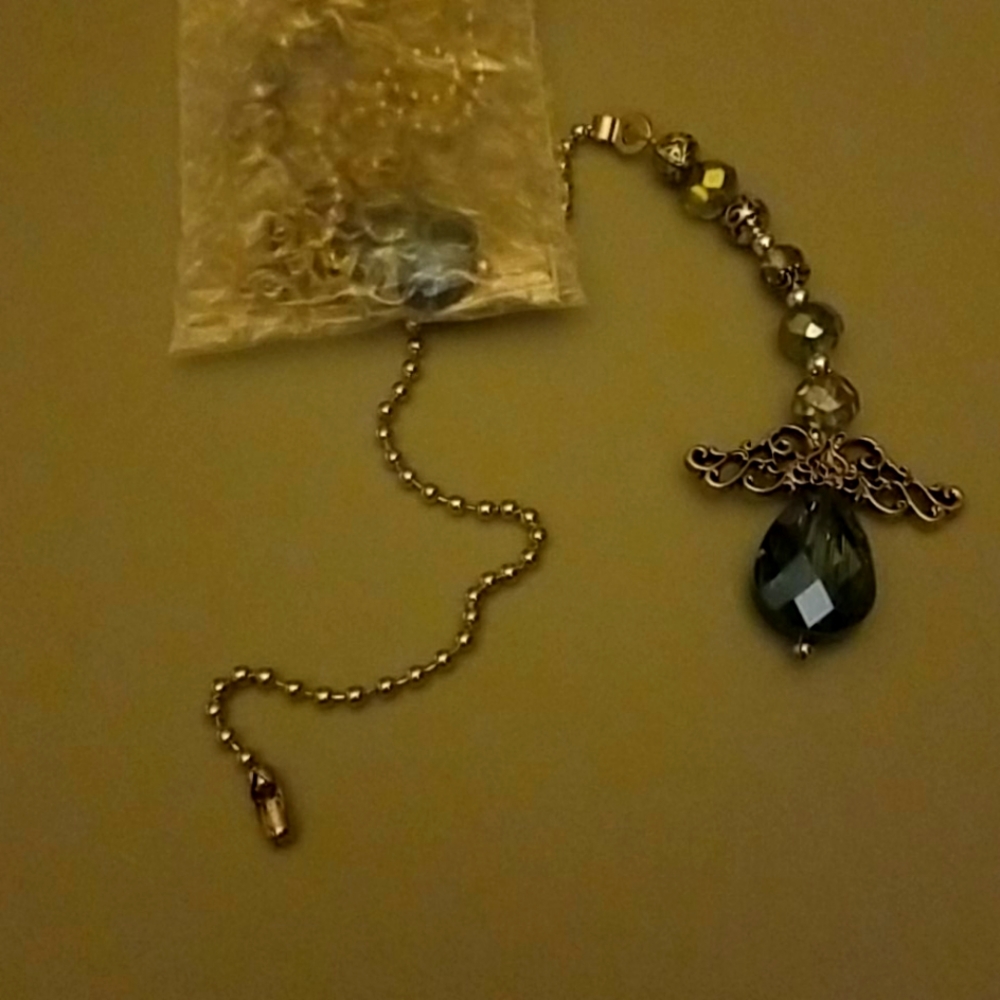 VINTAGE ANGEL FAN PULLS..BLUE.